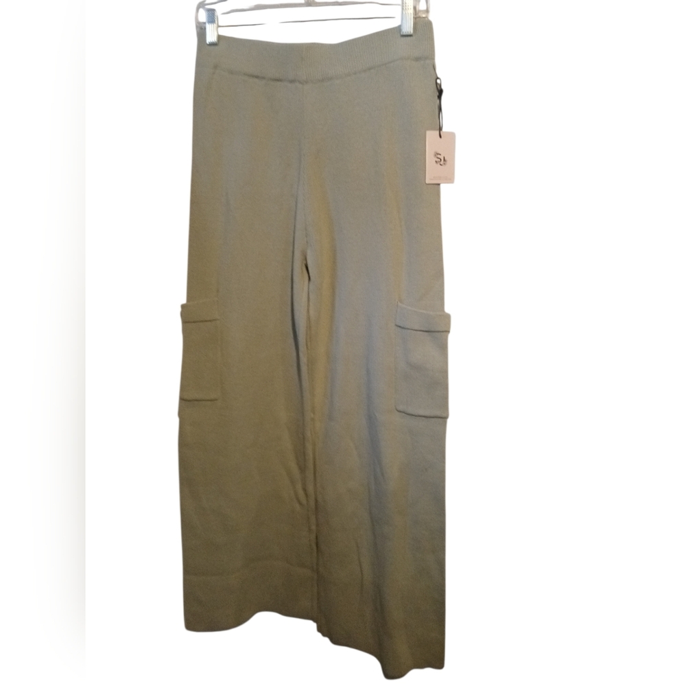 Sincerely Jules Wide Leg Sage Knit Pants Large